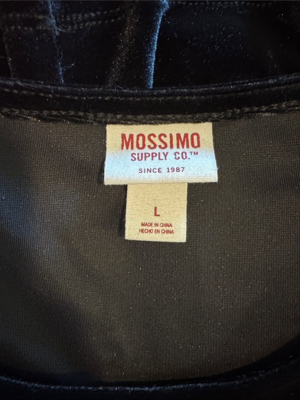 Mossimo Supply Co. Black Velvet Long-Sleeve Swing Dress - Picture 9 of 9